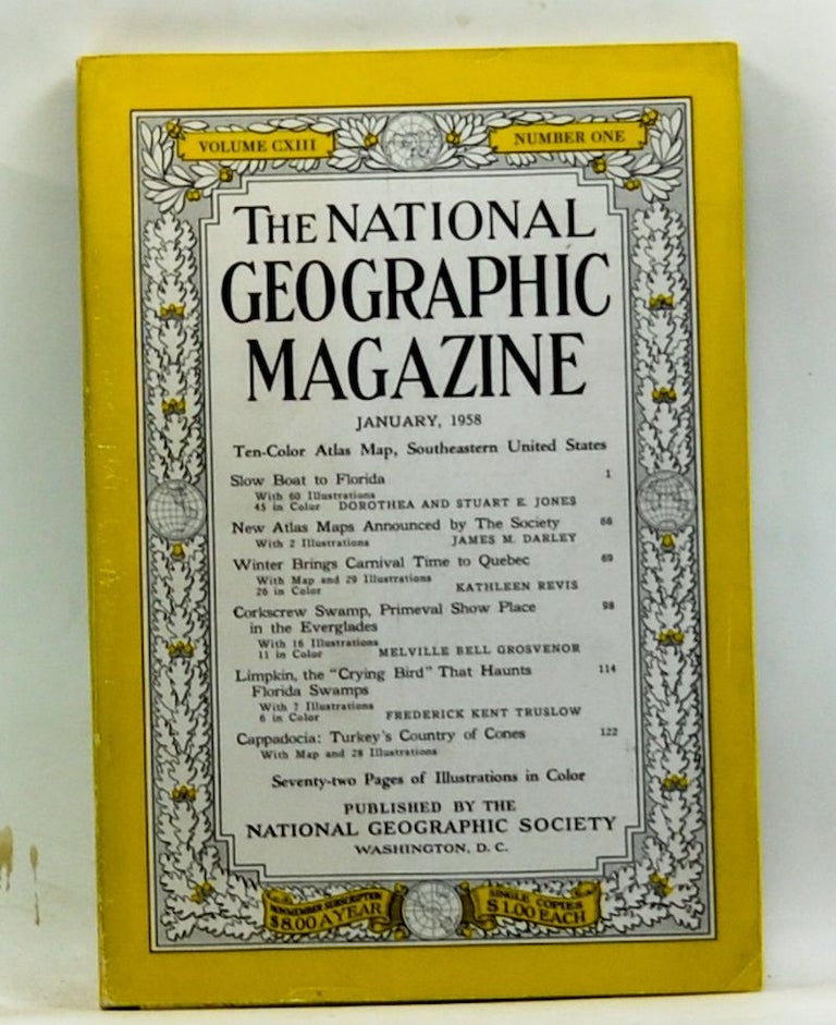Item #3250064 The National Geographic Magazine, Volume 113, Number 1 (January 1958). Melville Bell Grosvenor, Dorothea Jones, Stuart E., James M. Darley, Kathleen Revis, Frederick Kent Truslow.
