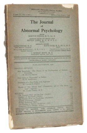 Item #3270066 The Journal of Abnormal Psychology, Volume 15, Nos. 2 and 3 (June-September 1920)....