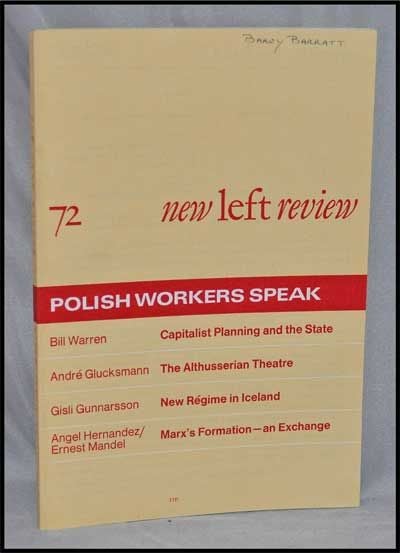 Item #3280060 New Left Review, 72 (March-April 1972) : Polish Workers Speak. Perry Anderson, Bill Warren, André Glucksmann, Gisli Gunnarsson, Angel Hernandez, Ernest Mandel.