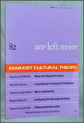 Item #3280070 New Left Review, 82 (November-December 1973) : Marxist Cultural Theory. Perry...