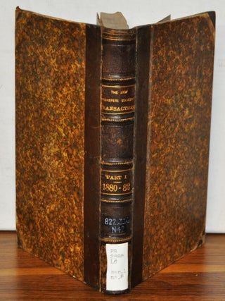 Item #3280088 The New Shakspere Society's Transactions, 1880-2. Series 1, Number 8. New...