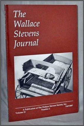 Item #3310050 The Wallace Stevens Journal, Volume 31, Number 2 (Fall 2007). John N. Serio,...