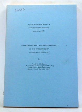 Item #3330040 Southeastern Geology. Special Publication Number 4 (February 1973). Bibliography...