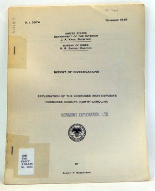 Item #3330048 Report of Investigations: Exploration of the Cherokee Iron Deposits, Cherokee...