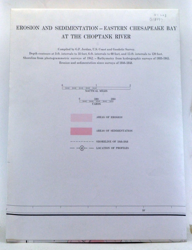 Item #3340031 Erosion and Sedimentation - Eastern Chesapeake Bay at the Choptank River (chart/map). G. F. Jordan, comp.