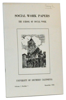 Item #3350065 Social Work Papers of the Faculty, Alumni, and Students of the School of Social...