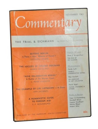 Item #3360050 Commentary, Vol. 32, No. 5 (November 1961). Norman Podhoretz, Harold Rosenberg,...