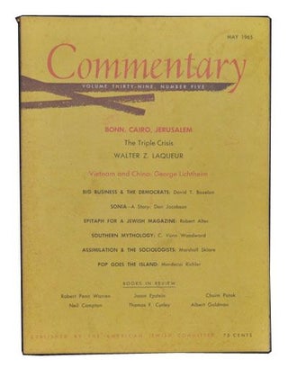 Item #3360068 Commentary: Vol. 39, No. 5 (May 1965). Norman Podhoretz, Walter Z. Laqueur, George...