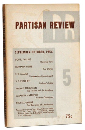 Item #3420049 The Partisan Review, Volume XXI, Number 5 (September-October, 1954). William...