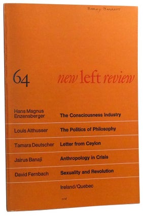 Item #3460102 New Left Review Number 64 (November-December 1970). Perry Anderson, Louis...