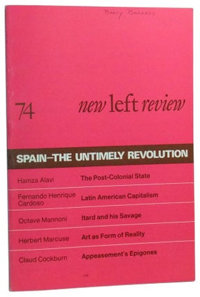 Item #3460105 New Left Review Number 74 (July-August 1972). Perry Anderson, Fernando Claudin,...