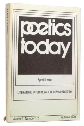Item #3460108 Poetics Today: Theory and Analysis of Literature and Communication. Special Issue,...