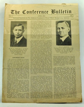 Item #3470039 The Conference Bulletin, Volume 1, Number 1 (April 1925). Published quarterly by...