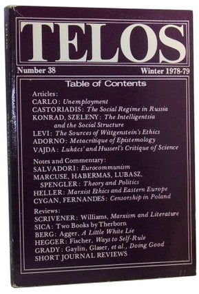 Item #3470070 Telos, Number 38 (Winter 1978-1979). Paul Piccone, Antonio Carlo, Cornelius...