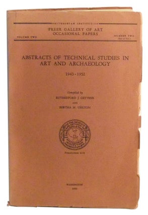 Item #3480046 Abstracts of Technical Studies in Art and Archaeology, 1943-1952. Smithsonian...