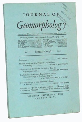 Item #3510068 Journal of Geomorphology; Journal de Géomorphologie; Geomorphologische...