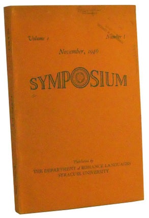 Item #3520044 Symposium: A Journal Devoted to Modern Foreign Languages and Literatures, Volume I,...