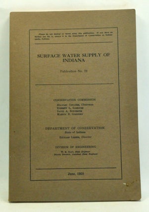 Item #3580015 Surface Water Supply of Indiana: Publication No. 72. Conservation Commission