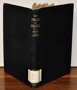 Item #3600096 Psalms of the Pharisees, Commonly Called the Psalms of Solomon. Text Newly Revised...