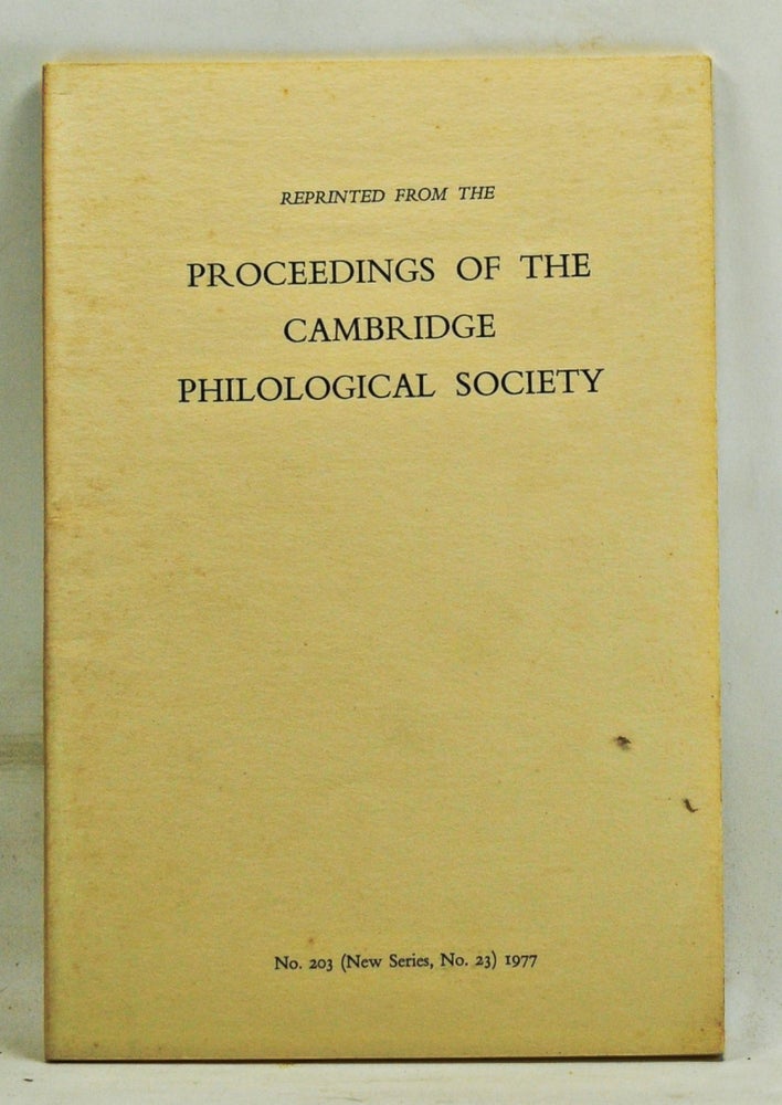 Item #3620083 Diodorus Cronus and Hellenistic Philosophy (reprinted from the Proceedings of the Cambridge Philological Society, No. 203 (New Series, No. 23)). David Sedley.
