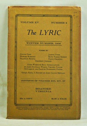 Item #3640060 The Lyric, Volume 15, Number 4 (Winter, 1936). Leigh Hanes