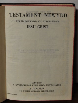 Item #3640081 Testament Newydd: in Harglwydd a'n Hiachawdwr Iesu Grist. Given