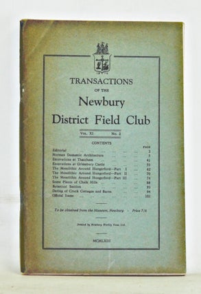 Item #3660078 Transactions of the Newbury District Field Club, Volume 9, Number 2. Newbury...