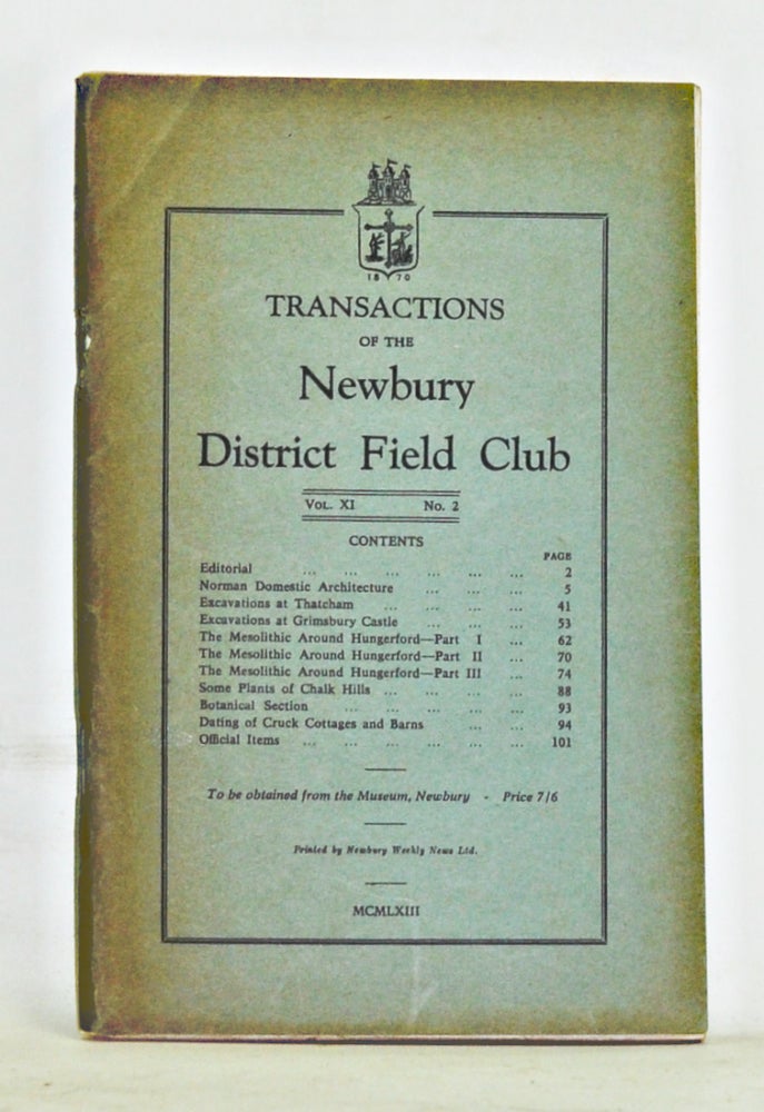 Item #3660078 Transactions of the Newbury District Field Club, Volume 9, Number 2. Newbury District Field Club.