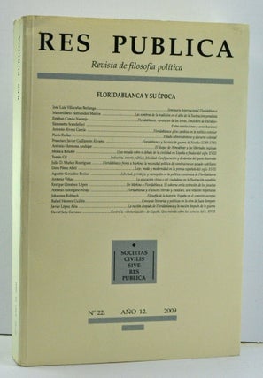 Item #3700028 Res Publica: Revista de filosofía política, No. 22, Año 12 (2009). Floridablanca...