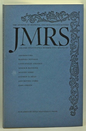 Item #3740085 JMRS: The Journal of Medieval and Renaissance Studies, Volume 22, Number 2 (Spring...