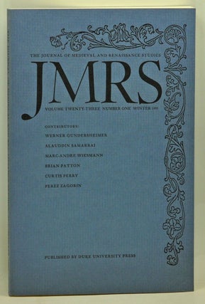 Item #3740087 JMRS: The Journal of Medieval and Renaissance Studies, Volume 23, Number 1 (Winter...