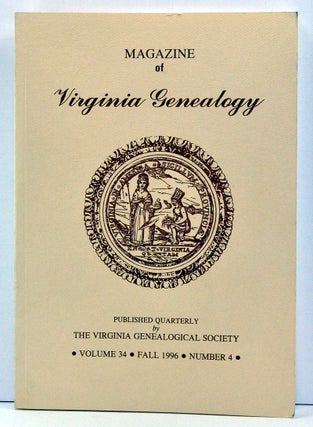 Item #3760033 Magazine of Virginia Genealogy, Volume 34, Number 4 (Fall 1996). Barbara Vines...