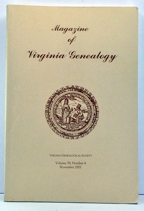 Item #3760039 Magazine of Virginia Genealogy, Volume 39, Number 4 (November 2001). Barbara Vines...