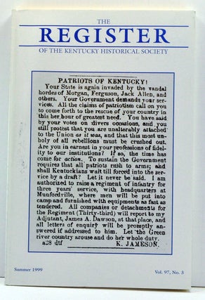 Item #3770055 The Register of the Kentucky Historical Society, Volume 97, Number 3 (Summer...