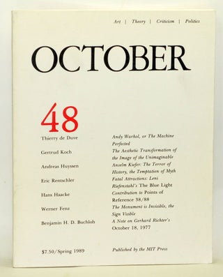 Item #3800044 October 48: Art, Theory, Criticism, Politics (Spring 1989). Joan Copjec, Douglas...