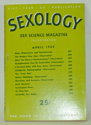 Item #3820146 Sexology: Sex Science Magazine. An Authoritative Guide to Sex Education. Volume 20,...
