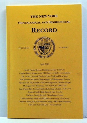 Item #3830014 The New York Genealogical and Biographical Record, Volume 141, Number 2 (April...