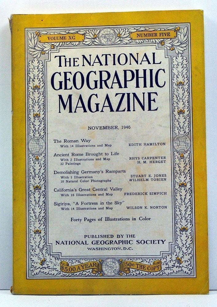 Item #3830030 The National Geographic Magazine, Volume 90, Number 5 (November, 1946). Gilbert Grosvenor, Edith Hamilton, Rhys Carpenter, H. M. Herget, Stuart E. Jones, Wilhelm Tobien, Frederick Simpich, Wilson K. Norton.