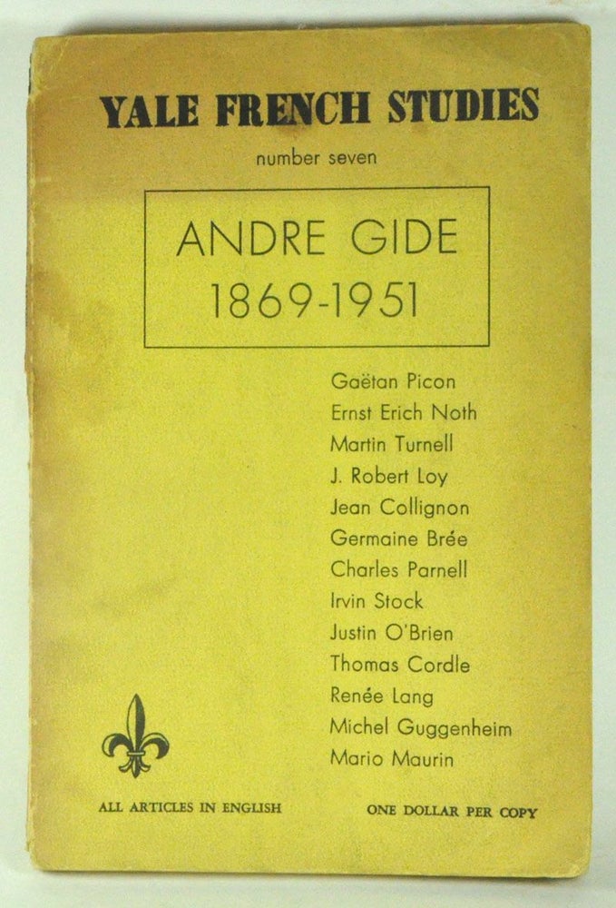 Item #3850040 Yale French Studies, Number Seven (1951). Kenneth Cornell, Gaetan Picon, Ernst Erich Noth, Martin Turnell, J. Robert Loy, Collignon, Germaine Brée, Charles Parnell, Irvin Stock, Justin O'Brien, Thomas Cordle, Renée Lang, Michel Guggenheim, Mario Maurin.