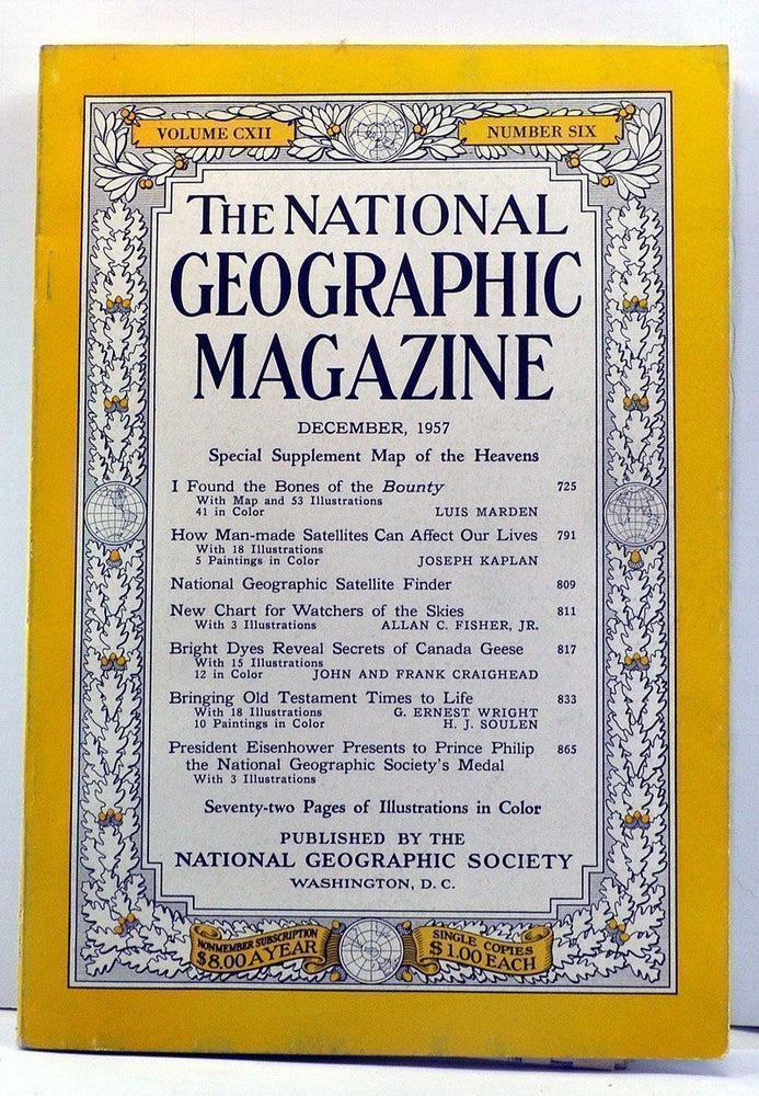 Item #3860037 The National Geographic Magazine, Volume 112, Number 6 (December, 1957). Melville Bell Grosvenor, Luis Marden, Joseph Kaplan, Allan C. Jr. Fisher, John Craighead, Frank, G. Ernest Wright, H. J. Soulen.