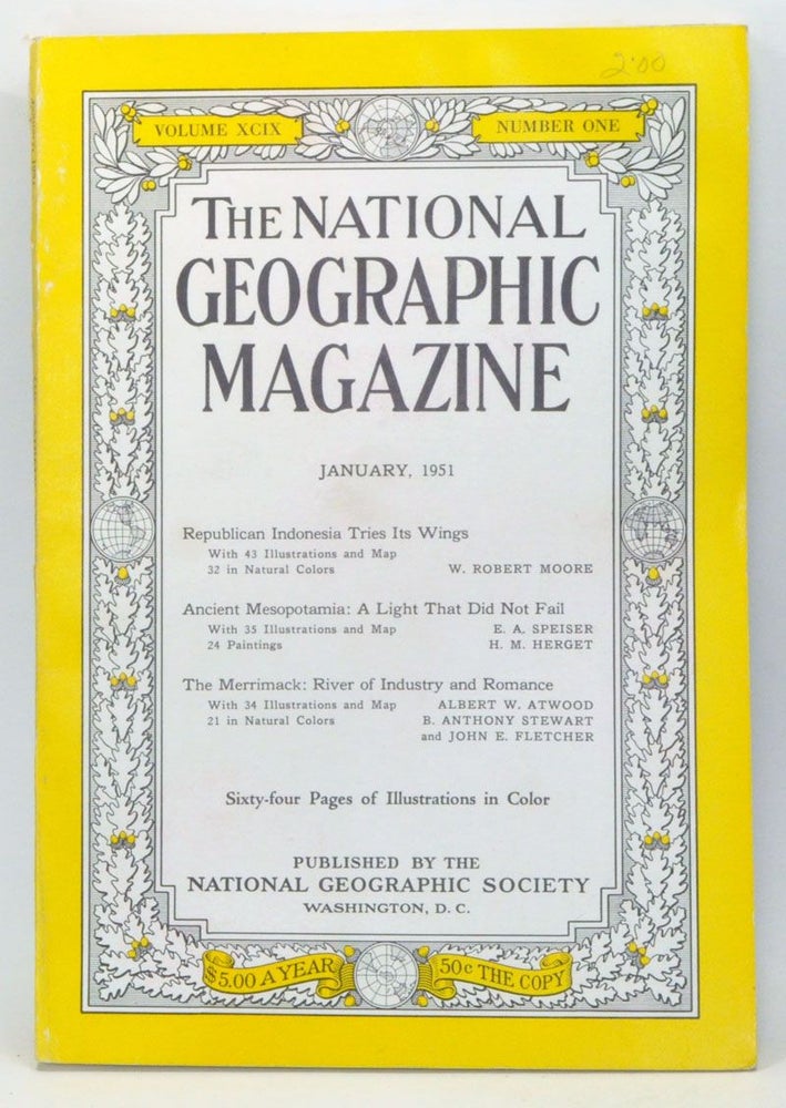 Item #3930035 The National Geographic Magazine, Volume 99, Number 1 (January 1951). Gilbert Grosvenor, W. Robert Moore, E. Speiser, H. M. Herget, Albert W. Atwood, B. Anthony Stewart, John E. Fletcher.