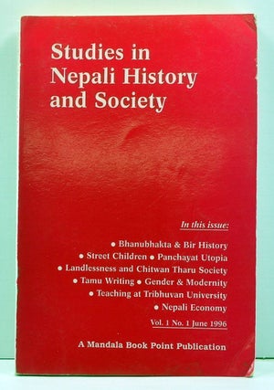 Item #3990040 Studies in Nepali History and Society (SINHAS), Volume 1, Number 1 (June 1996)....