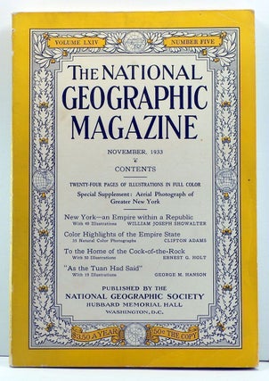 Item #4000001 The National Geographic Magazine, Volume 64, Number 5 (November 1933). Gilbert...