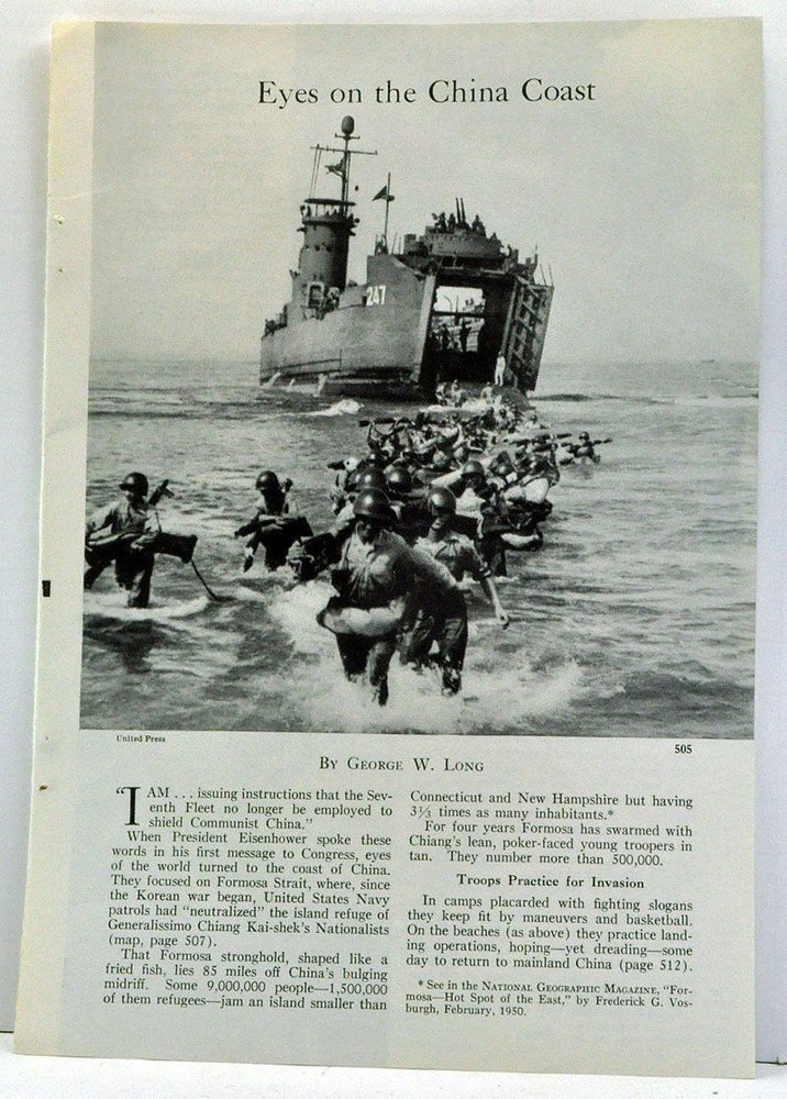 Item #4000180 Eyes on the China Coast. Article published in National Geographic Magazine, Volume 103, Number 4 (April 1953), pp. 505-512. George W. Long.