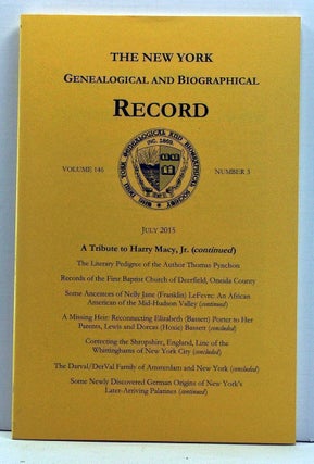 Item #4020013 The New York Genealogical and Biographical Record, Volume 146, Number 3 (July...