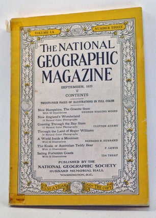 Item #4040035 The National Geographic Magazine, Volume 60, Number 3 (September 1931). Gilbert...