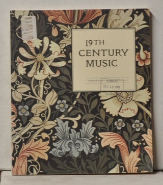 Item #4060097 19th Century Music, Volume 24, Number 1 (Summer 2000). James Hepokoski, Lawrence...