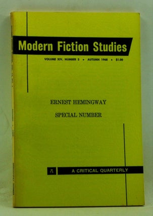 Item #4070049 Modern Fiction Studies MFS: A Critical Quarterly, Volume 14, Number 3 (Autumn...