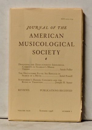 Item #4070057 Journal of the American Musicological Society, Volume 49, Number 2 (Summer 1996)....