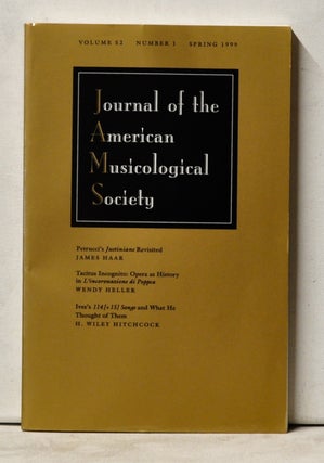 Item #4070059 Journal of the American Musicological Society, Volume 52, Number 1 (Spring 1999)....